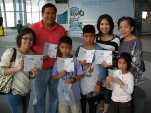 Happy Family in the Sky children get Sky-high Explorer Passports