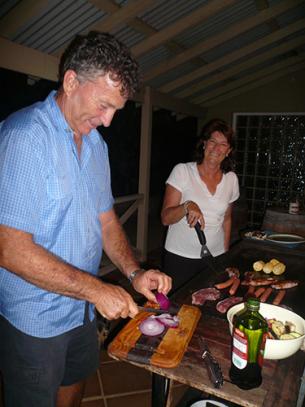 A family in Western Australia cooking up an authentic barbecue