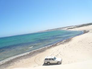 万里无人的Geraldton沙滩