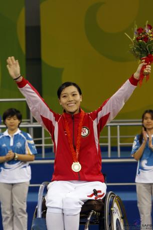 兩度於殘奧會奪金的香港劍擊代表余翠怡